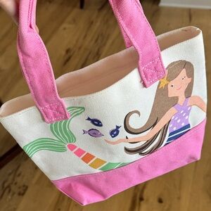 Pottery Barn Kids Pink Canvas Mermaid Tote